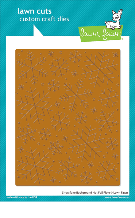 LF2977 - snowflake background hot foil plate