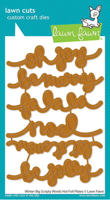 LF2978 - winter big scripty words hot foil plates