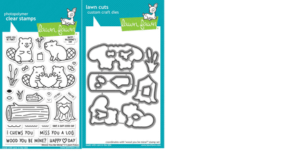 LF3011 - wood you be mine? - Lawn Fawn Clear Stamps