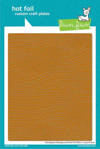 LF3024 - woodgrain background hot foil plate - Lawn Fawn