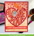 LF3025 - falling hearts stencils - Lawn Fawn