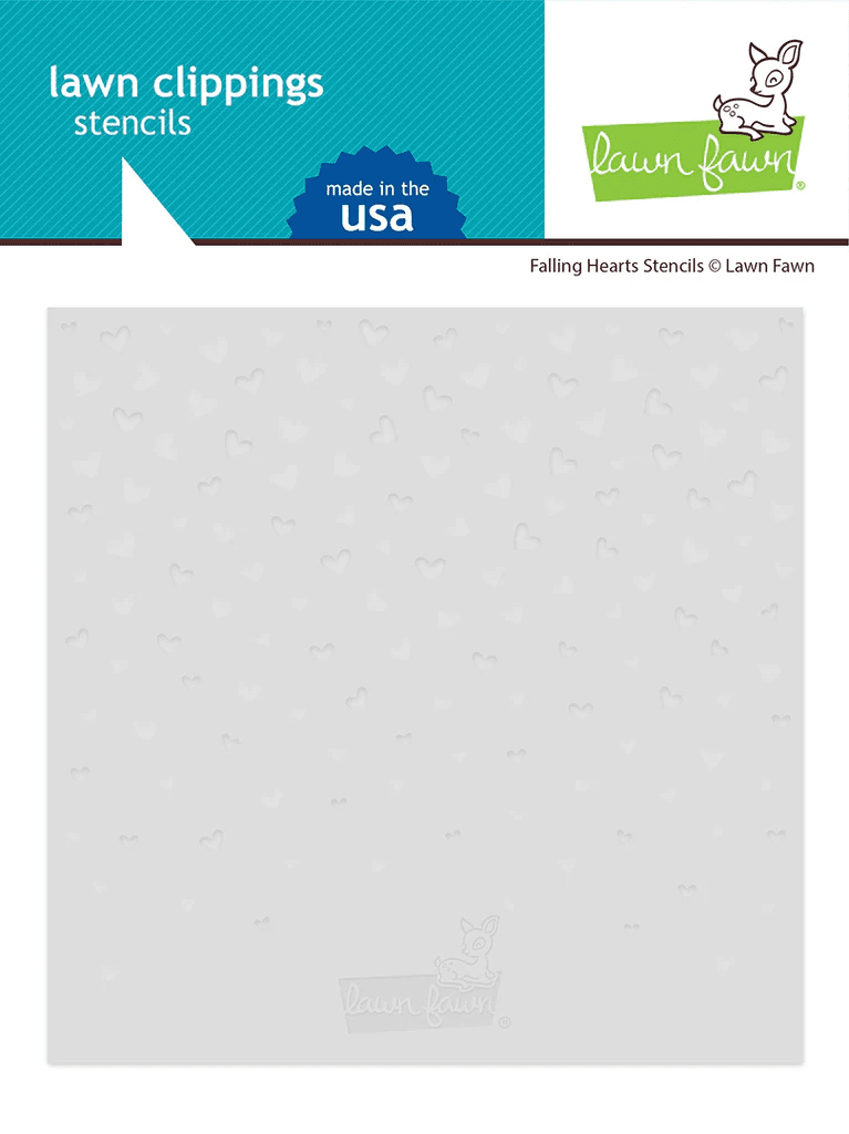 LF3025 - falling hearts stencils - Lawn Fawn