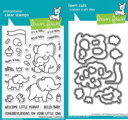 LF3065 - elephant parade - Lawn Fawn Clear Stamps
