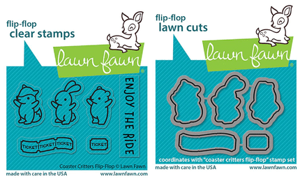 LF3076 - coaster critters flip-flop - lawn cuts