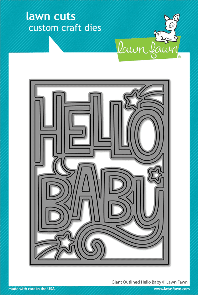 LF3102 - giant outlined hello baby