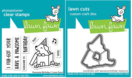 LF3163 - pawsome birthday lawn cuts
