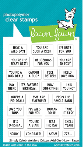 LF3166 - simply celebrate more critters add-on - Clear Stamp