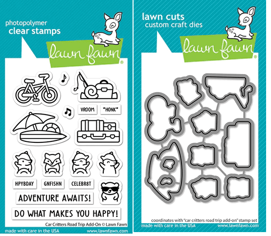 LF3167 - car critters road trip add-on - Clear Stamps