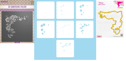 LLSDE001 - Mask Stencil Flower Set 1: Flower Corner 1 -Nellie Snellen