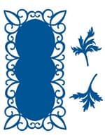 LR0117 FRAME + LEAVES Cut+emboss dies MARIANNE CREATABLES