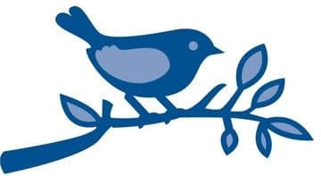 LR0137 BIRD ON BRANCH Cut+Emboss die MARIANNE CREATABLES