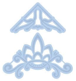 LR0143 CORNER SWIRLS Cut+Emboss dies MARIANNE CREATABLES