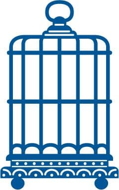 LR0147 HANGING BIRDCAGE Cut+ emboss dies MARIANNE CREATABLES