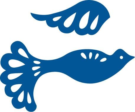 LR0149 BIRD with wing and round tail Cut+Emboss dies MARIANNE CREATABLES