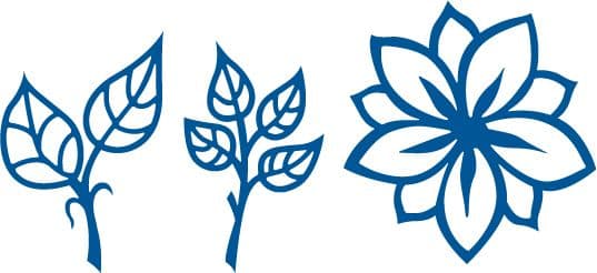 LR0156 FLOWER LEAVES Cut+Embss dies MARIANNE CREATABLES