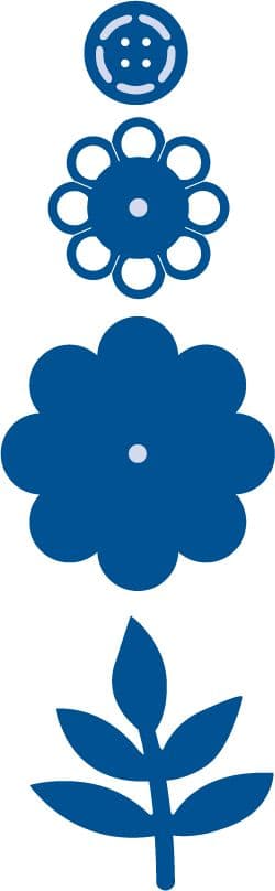 LR0164 BUTTON FLOWER Cut+Emboss MARIANNE CREATABLES