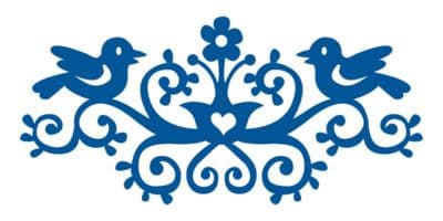 LR0170 FOLKLORE birds + swirls Cut + emboss die MARIANNE CREATABLES