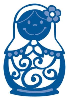 LR0171 RUSSIAN DOLL Cut+emboss die MARIANNE CREATABLES