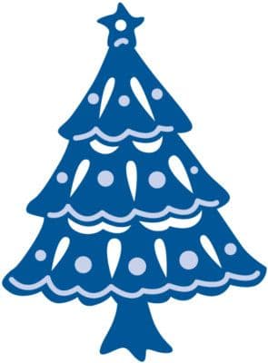 LR0175 CHRISTMAS TREE #2 Cut+Emboss dies MARIANNE CREATABLES