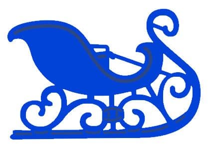 LR0178 SLEIGH cut + emboss die MARIANNE CREATABLES