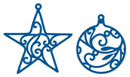 LR0183 ~ BAUBLES ~ cut + emboss dies Marianne Creatables