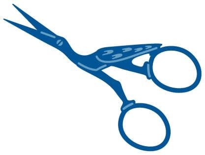 LR0195 ~ STORK VINTAGE SCISSORS ~ cut + emboss die Marianne Creatables.