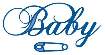 LR0217 BABY text and PIN dies Marianne Creatables