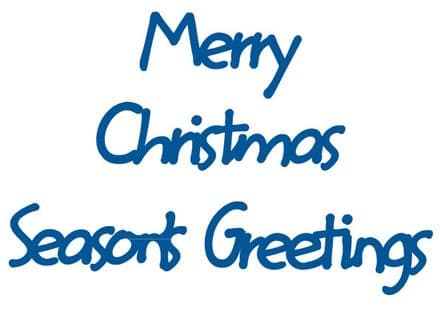 LR0225 words MERRY CHRISTMAS + SEASONS GREETINGS dies Marianne Creatables