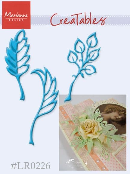 LR0226 ~ ANJA'S LEAVES #1 Cut+Emboss dies MARIANNE CREATABLES