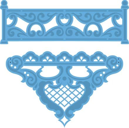 LR0278 ~ Petra's Fence ~ set 2 dies ~ Marianne Creatables