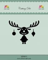 MD0053 REINDEER WITH CHRISTMAS BELLS ~ Dixi Craft Cutting Die
