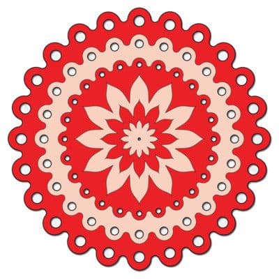 MFD 025 LACE CIRCLE NELLIE SNELLEN cut+emboss multi dies