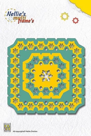 MFD 034 SQUARE SNOWFLAKES Nellie Snellen cut + emboss die