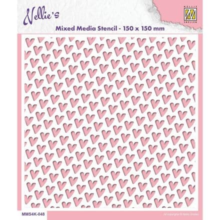 MMS4K-048 - Stencil - Hearts - Nellie Snellen