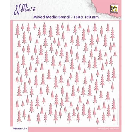 MMS4K-053 - Stencil - Christmas Trees - Nellie Snellen