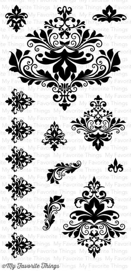 MPD-11 ~ DAMASK DESIGNS ~ CLEAR CLING BACKED STAMPS~ MY FAVORITE THINGS
