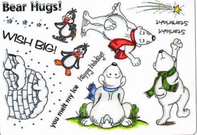 NORTH POLE FRIENDS ~ U-MOUNT rubber stamps