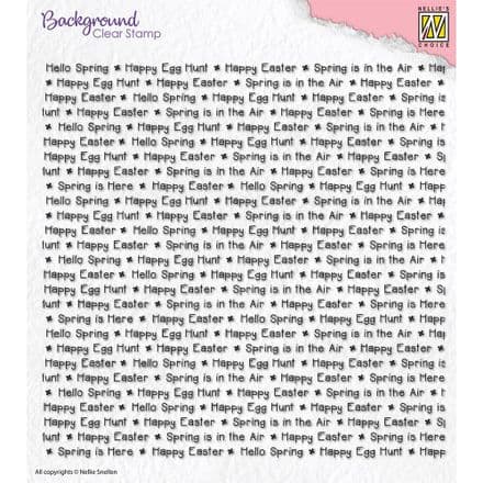 NSCS002 - Background Clear Stamp - Happy Easter - Nellie Snellen