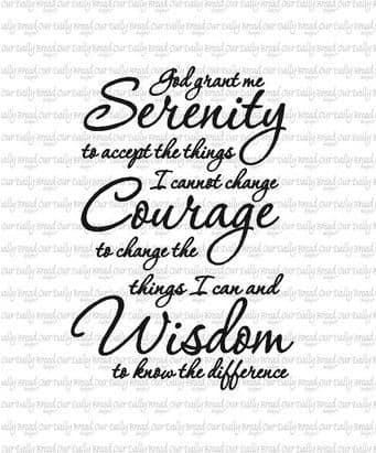 ODBB36 ~ Our Daily Bread  ~ Prayer for Serenity - Cling Rubber Stamp