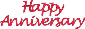 PCD020 ~ HAPPY ANNIVERSARY ~ CUTTING DIE ~ Presscut by Crafts Too