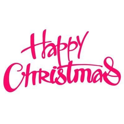 PCD134 ~ Happy Christmas ~ PRESSCUT Cut and Emboss