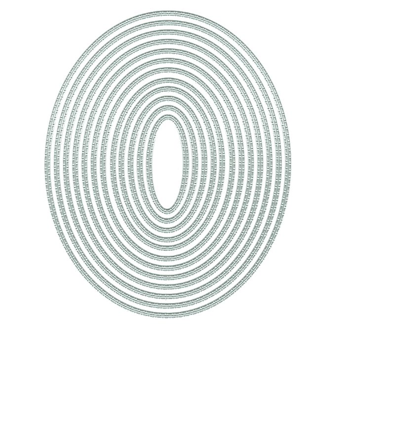 PCD209 - Nesting Dies - Stitch Dot Ovals - Presscut