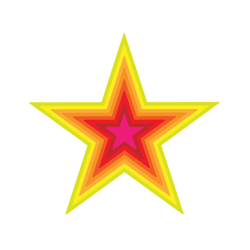 PCD235 - Small Nested Stars (8pcs) - Presscut Basics Collection