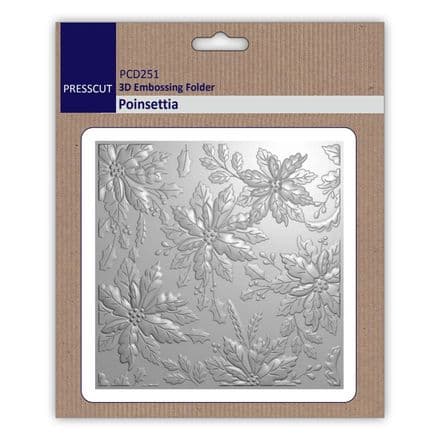 PCD251 - Poinsettia - Presscut 3d Embossing Folder