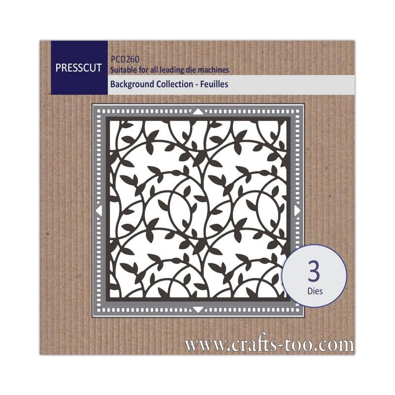 PCD260 - Background Collection - Feuilles (3pcs) - Presscut