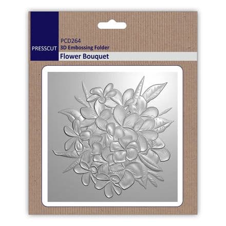 PCD264 - 3D Embossing Folder - Flower Bouquet - Presscut