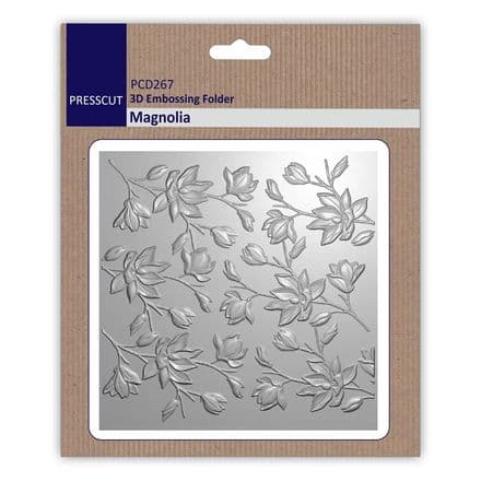 PCD267 - 3D Embossing Folder - Magnolia - Presscut
