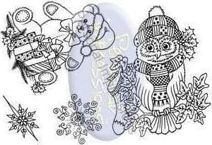 PICSA6241 ~ OWL & TEDDY ~ Clear Personal Impressions stamp set