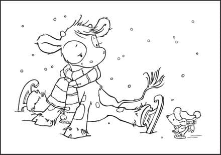 PiF019 ~ KOETIE SKATING ~ NELLIE SNELLEN EMBOSSING FOLDER