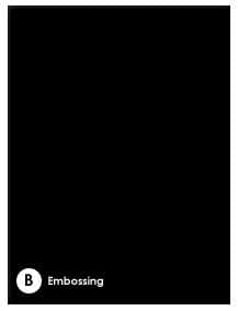 PLATE 'B' EMBOSSING replacement BLACK Joy Craft plate A4